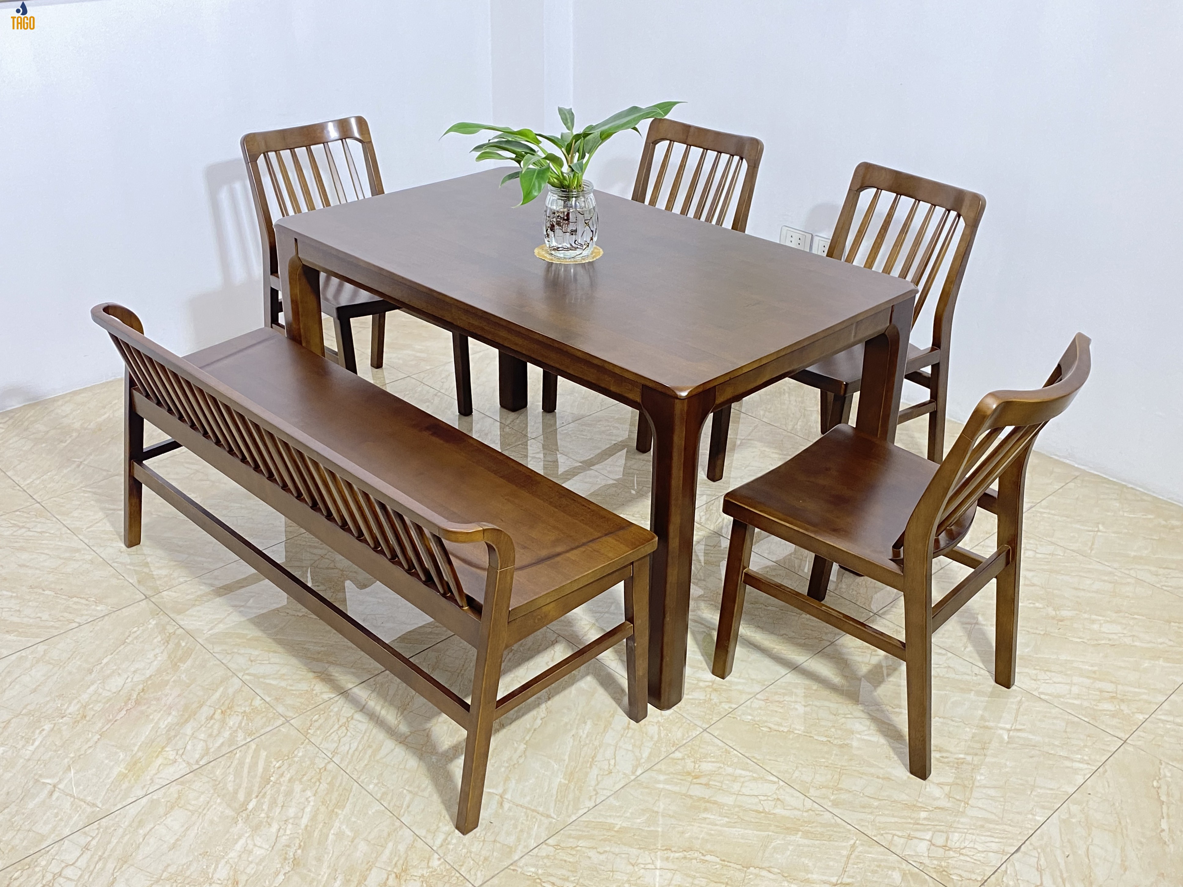 Bộ bàn ăn Xuân hè Walnut - XH4CB135W