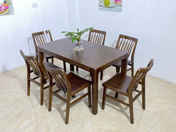 Bộ bàn ăn Xuân hè Walnut - XH6C135W